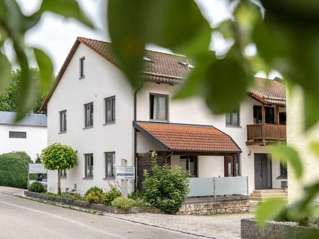 Außenansicht des Appartementhauses des Hotel Dirsch